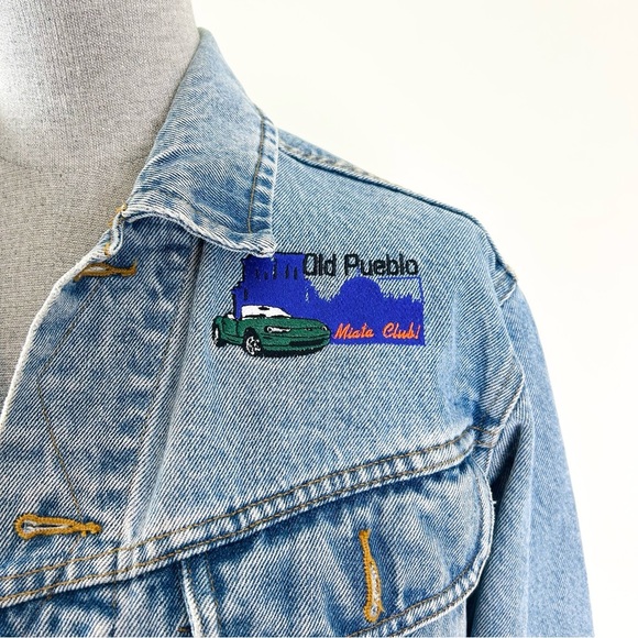 Vintage Lee Old Pueblo Miata Club 🚙 Denim Jacket - Picture 2 of 8